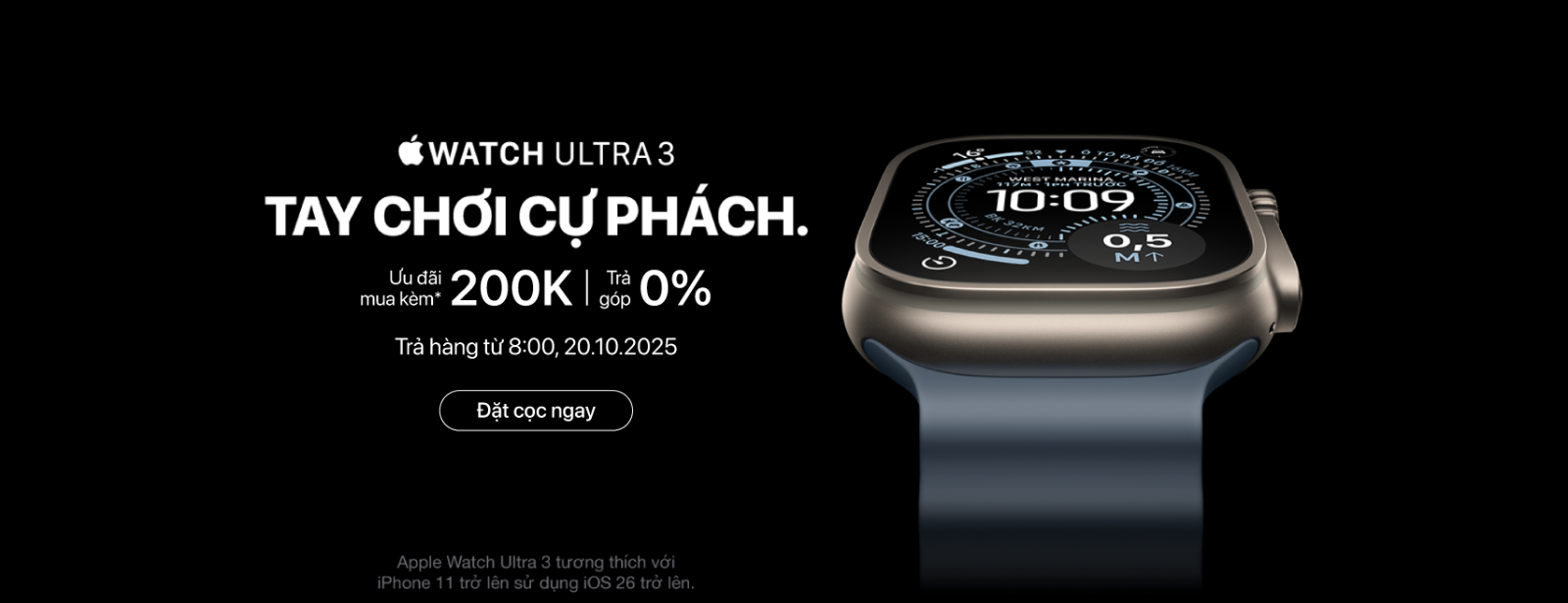 Hình ảnh cho danh mục Chạm đỉnh trải nghiệm cùng Apple Watch Ultra 3 – Chuẩn sức mạnh mới của Apple
